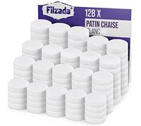 Filzada® 128x Patins Feutre Adhésif Rond Ø20 mm Blanc - Patin Chaise Meuble | Pastille Feutre Autocollant - Protection Sol Anti Rayures - Parquet, Stratifié, Carrelage, Vinyle - Glisse Silencieuse - Pro