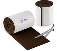 Filzada® 2X Patins Feutre Adhésif Rouleau 100x10 cm Brun - Patin Meuble | Patin Chaise à Découper - Protection Sol Anti Rayures - Parquet, Stratifié, Carrelage, Vinyle - Glisse Silencieuse - Bureau