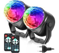 FIMEI Boule Disco 2 Pack, Lumière Soirée Lampe de Scène Éclairage de Discothèque Projecteur Effet Spot Stade Télécommande pour Fête, Soirée, Bar, Anniversaire, Club, DJ Disco, Cadeau, Enfants
