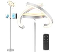 FIMEI Lampadaire LED 3000K-6000K, Dimmable en Continu, Éclairage Salon, 36W | Avec Télécommande et Contrôle Tactile, Lumière Centrale vers le Haut, Lampe sur Pied pour Chambre et Bureau, Design Moderne