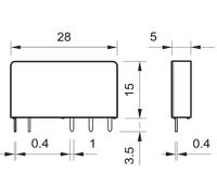 FIN 34.51 60V - Relais réseau étroit, 5 mm
