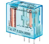 Relais pour circuits imprimés Finder 40.62.7.024.4000 24 V/DC 10 A 2 inverseurs (RT) 1 pc(s)
