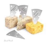 Final Touch 4X Marqueurs de Fromage en Acier Inoxydable La façon Professionnelle d'afficher du Fromage à Une fête Présentation Étiquettes de Fromage pour Une Table de Fromage Comprend Un marqueur