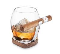 Final Touch Verre à cigares à whisky avec porte-cigare adaptable (GS130)