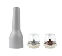 FinaMill GP813437-111STO Ensemble de moulins à épices USB, plastique, gris pierre