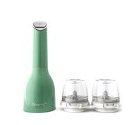 FinaMill Moulin à poivre et épices primé à piles, réglage de la grosseur, éléments de broyage en céramique, One Touch avec lumière LED. Inclus 2 capsules ProPlus à changement rapide