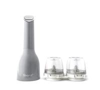 FinaMill Moulin à poivre et épices primé à piles, réglage de la grosseur, éléments de broyage en céramique, One Touch avec lumière LED. Inclus 2 capsules ProPlus à changement rapide