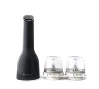 FinaMill Moulin à poivre et moulin à épices à piles primé en un, grosseur réglable, opération One Touch avec lumière LED, comprend 2 capsules ProPlus à changement rapide