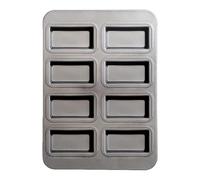 Financier Moule rectangulaire en acier au carbone avec revêtement antiadhésif de 255 g | Mini gâteau à , brownie, moules pour four avec 8 à 12 cavités | Pâtisserie, plateau à dessert, cuisine à