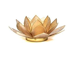 Find Something Different Photophore Lotus en Coquille de Capiz Bleu Clair