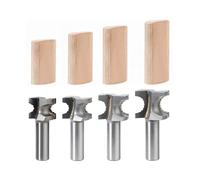 Findbuytool Ensemble de Fraise à bois 8mm Tige, Fraise à bois en carbure de tungstène Set de 4, Fraise pour défonceuse Bits pour Festool Domino Router Bits, Fraise pour défonceuse Bits pour DF700