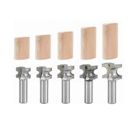 FindBuyTool Lot de 5 fraises à défoncer avec tige 1/4 pour dominos Festool DF500, 5 embouts en carbure de tungstène, pour travaux manuels et projets de bricolage, D4, D5, D6, D8, D10
