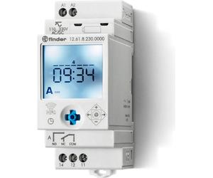 Finder 126100240000 Horloge programmable Programme hebdomadaire, programme journalier IP20 Programme de vacances, fonction d'impulsion (126100240000)