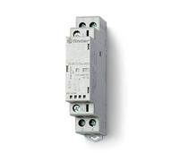 Finder 223200124320PAS Contacteur modulaire 12 Vac/dc 2 NO 25 A AgSnO2 Indicateur mécanique/LED sans Sélecteur