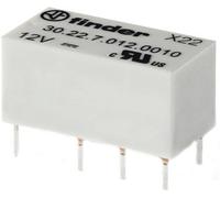 Finder Relais pour circuits imprimés 30.22.7.012.0020 12 V CC 2 A 2 inverseurs (RT) 1 pc