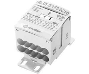 Finder 9D.01.5.175.0210 Répartiteur blanc 12 pôles 16 mm² 175 A 1000 V/AC, 1500 V/DC Type de conducteur = L, N, PE