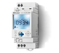 Finder Commutateur Heure Numérique NFC Hebdomadaire Type 12.61 Equipé de 1 contact d'échange 16 A. Avec écran LCD. Mode de programmation classique/smart