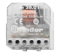 Finder Finder Interrupteur à impulsion encastré 1S 10A 230VAC 26.01.8.230.0000 Quantité:1