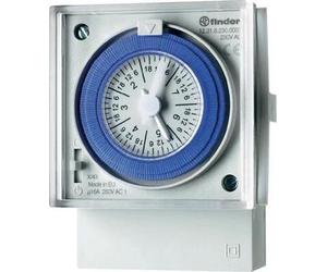 Finder Horloge mécanique pour montage frontal, série 12.31 12.31.8.230.0007 230 V/50 - 60 Hz 1 inverseur 16 A 250 V/AC (AC (12.31.8.230.0007)
