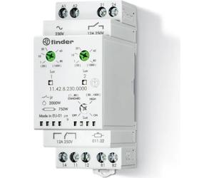 Finder interrupteur crépusculaire pour rail DIN 35 mm, série 11.42.8.230 11.42.8.230.0000 1 - 80/20 - 1000 lx 230 V/50 - 60 Hz (11.42.8.230.0000)