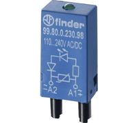 Finder Module enfichable avec LED, avec varistance 99.80.0.024.98 Couleur déclairage (ampoule LED): vert Adapté pour modèle (relais): Finder 84.84.2, Finder