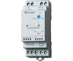 Finder Relais de commutation de pompe 72.42.0.024.0000 24 V DC/AC, 2 contacts de travail indépendants (72.42.0.024.0000)