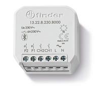 Finder Relais multifonction Bluetooth YESLY Type 13228230B000 2 contacts. Convient pour le contrôle des lumières et des ventilateurs. Programmable via App Finder YOU