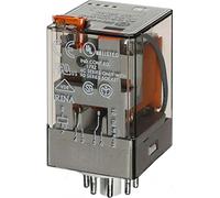 Finder série 60 - Rele Indicateur Octal 24 VAC 2 contacts Bouton poussoir + voyant Agni + au