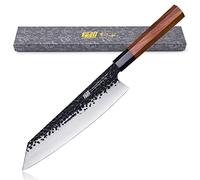 FINDKING Couteau japonais Kiritsuke de la série Dynasty de, Couteau de chef multi-usages, Lame en acier à haute teneur en carbone 9Cr18MoV, pour les viandes, les fruits et les légumes,9 pouces/22 CM