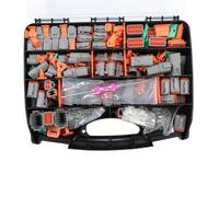 findmall Kit maître de 706 pièces DT Series - Comprend 2, 3, 4, 6, 8, 12 broches de connecteurs gris, 224 paires de contacts estampés solides taille 16, des bouchons d'étanchéité et un outil pour