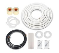 findmall Rallonge de tuyau en cuivre de 7,6 m pour climatisation - 6,3 mm et 9,5 mm - Double tuyaux en cuivre isolés pour climatiseur Mini Split