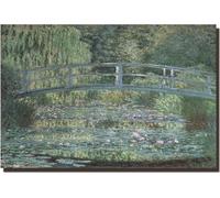 Fine Asianliving Peinture murale toile 120x80cm Claude Monet Pont sur un étang avec nénuphars Gi Fini à la main