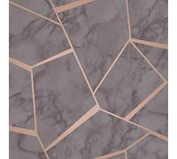 Fine Decor FD42266 Papier peint épais Motif marbre gris anthracite