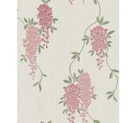 Fine Decor FD43671 Wisteria Floral Papier peint Rose