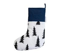 Fine Little Day Chaussette de Noël Gran 40 cm Noir-bleu-blanc