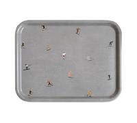 Fine Little Day Plateau Skiers 33x43 cm Gris