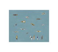 Fine Little Day Poster Swimmers Blue. 40x50 cm
