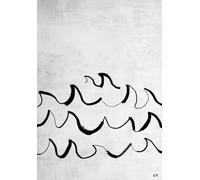 Fine Little Day Poster Wave 50x70 cm Noir-blanc