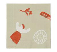 Fine Little Day Serviettes Figures lot de 20 Beige-red