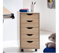FineBuy Caisson à Roulettes 33x64x38 cm Bois avec 5 Tiroirs