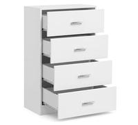 FineBuy Commode 60x90x30 cm Armoire avec Tiroir Blanc Meuble Rangement | Buffet Salon Moderne | Cabinet Chambre Blanche