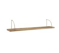FineBuy Étagère Mur. 120 cm Bois Massif Manguier Métal