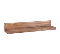FineBuy étagère Murale 110 cm Bois Massif Acacia étagère Suspendue Rustique | Etagère en Bois - Capacité de Charge maximale 20 kg - Étagère pour Le Mur | Bois véritable