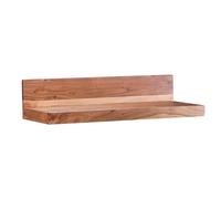 FineBuy étagère Murale 80 cm Bois Massif Acacia étagère Suspendue Rustique | Etagère en Bois - Capacité de Charge maximale 20 kg - Étagère pour Le Mur | Bois véritable