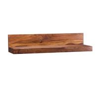 FineBuy étagère Murale 80 cm Bois Massif Sheesham étagère Suspendue Rustique | Etagère en Bois - Capacité de Charge maximale 20 kg - Étagère pour Le Mur | Bois véritable
