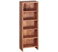 FineBuy Étagère Rangement CD Bois Massif Sheesham 30 x 90 x 17 cm | Meuble de Rangement Étagère CD Petit