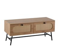 FineBuy Meuble TV 100x40x45 cm Décor Chêne Marron avec Tiroirs, Meuble Télé | meuble télé pour TV jusqu'à 70 pouces, meuble TV avec ouvert compartiment, table TV avec rangement