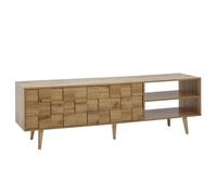 FineBuy Meuble TV Bois Décor Chêne 160x51x40 cm Lowboard TV Commode | Étagère pour la télévision - pour téléviseur jusqu'à 70 Pouces - Panneau de télévision avec Rangement