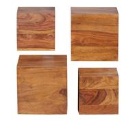 FineBuy palissandre bois étagère murale Ensemble de 4 panneaux muraux de 25 cm et 20 cm Nouvelles