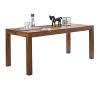 FineBuy Table à Manger 120 cm Bois Massif Sheesham Rectangulaire